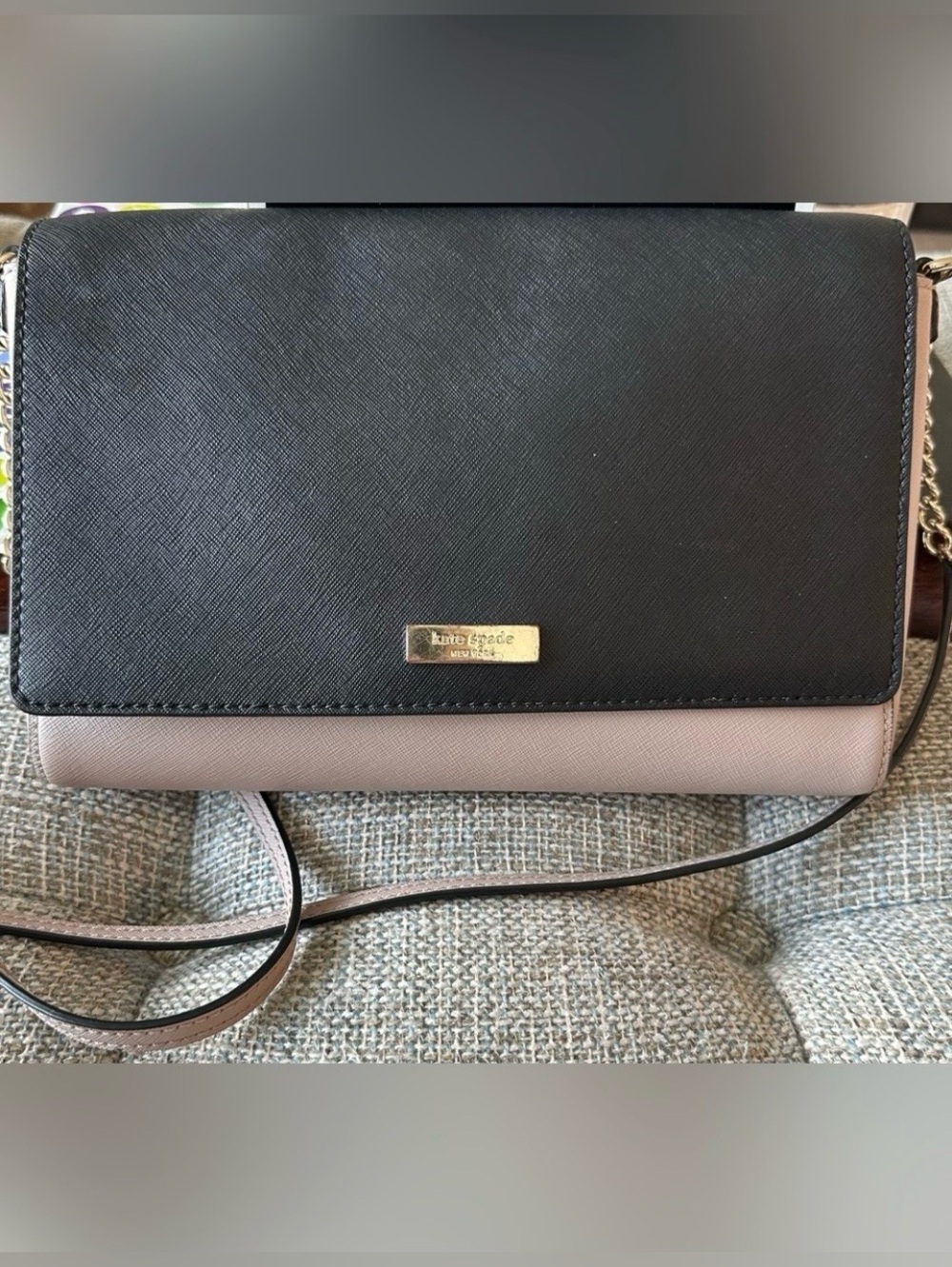 Kate Spade Cameron
Street Clarise Colorblock Saffano Leather Black/ Warm Vellum